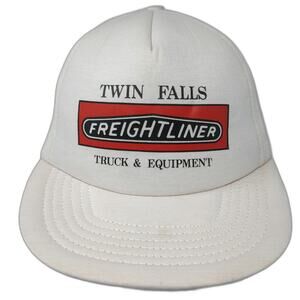 Winner 5 Panel White One Size Freightliner Twin Falls Truck Snapback Cotton Hat